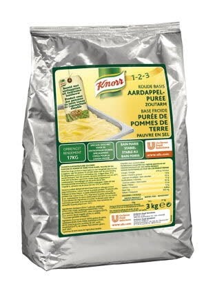 Knorr 1-2-3 Koude Basis Aardappelpuree Zoutarm Vlokken 3 kg - 