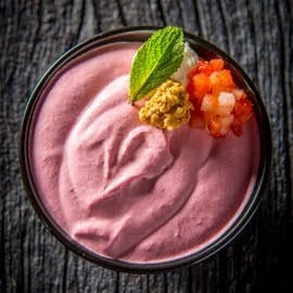 Bavarois aux fraises de Wépion et son granola aux noix