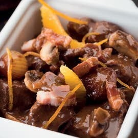 Le Bourguignon sauce chocolat agrumes