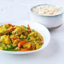 Chef Traiteur - Poulet chinois au curry coco, légumes et riz