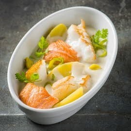 Cocotte du pêcheur au poireaux