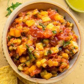 Salsa exotique de mangue et gingembre