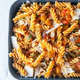 Fusilli aux légumes méditerranéens