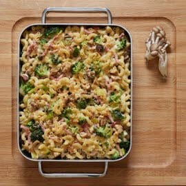 Gratin de macaronis au gruyère