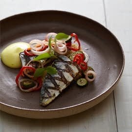 Maquereau grillé, taboulé et vadouvan