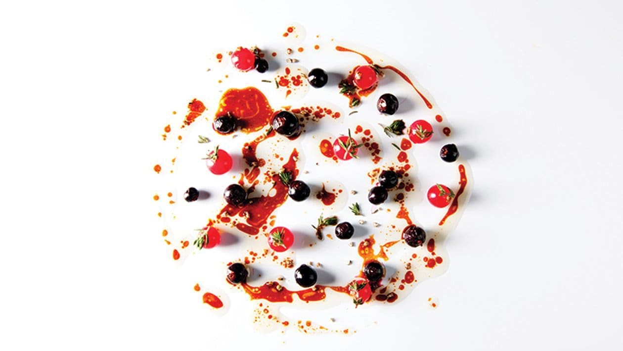Rundjus met rode en zwarte bessen en hibiscus – - Recept 