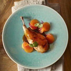 Lapin au marsala, potiron en aigre-doux et oignon rouge