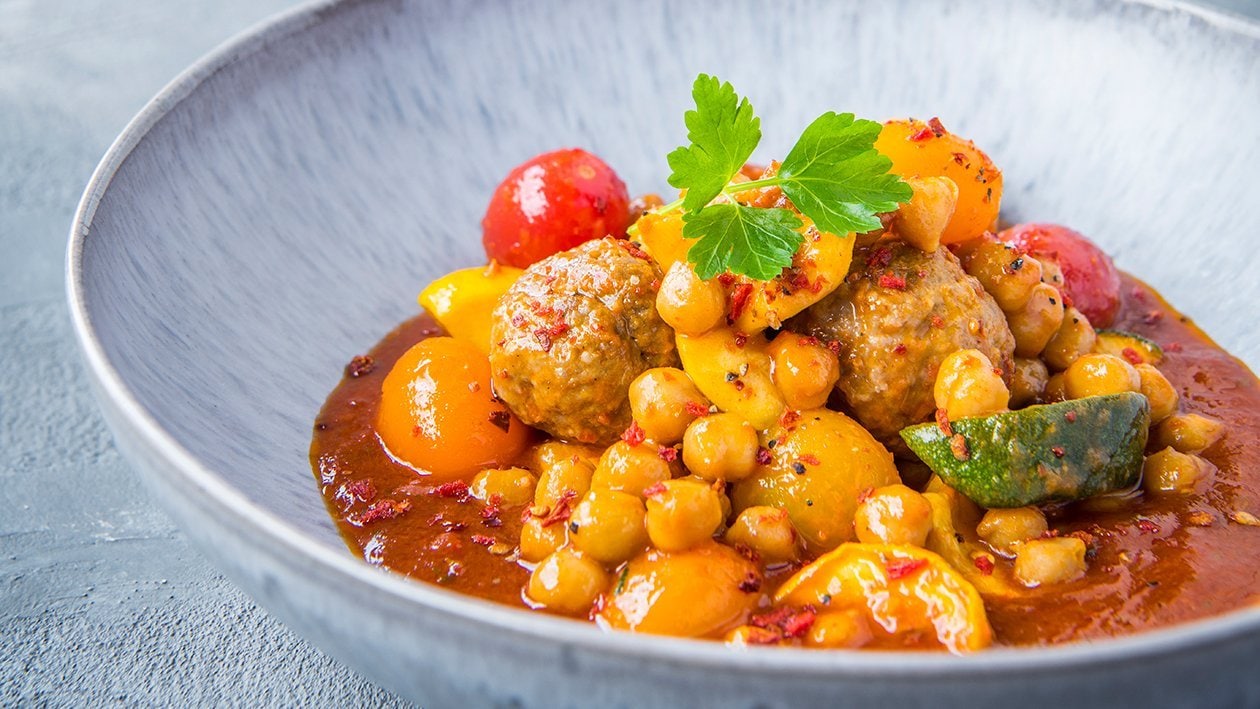 Less meatballs met vinaigrette van tomaat – - Recept 