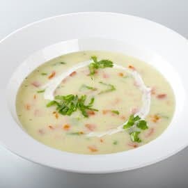 Soupe de maïs à la coriandre