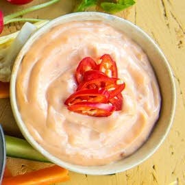 Pikante knoflookmayo