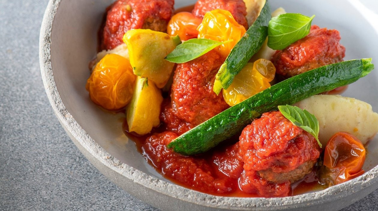 Boulettes véganes en sauce tomate – - Recette