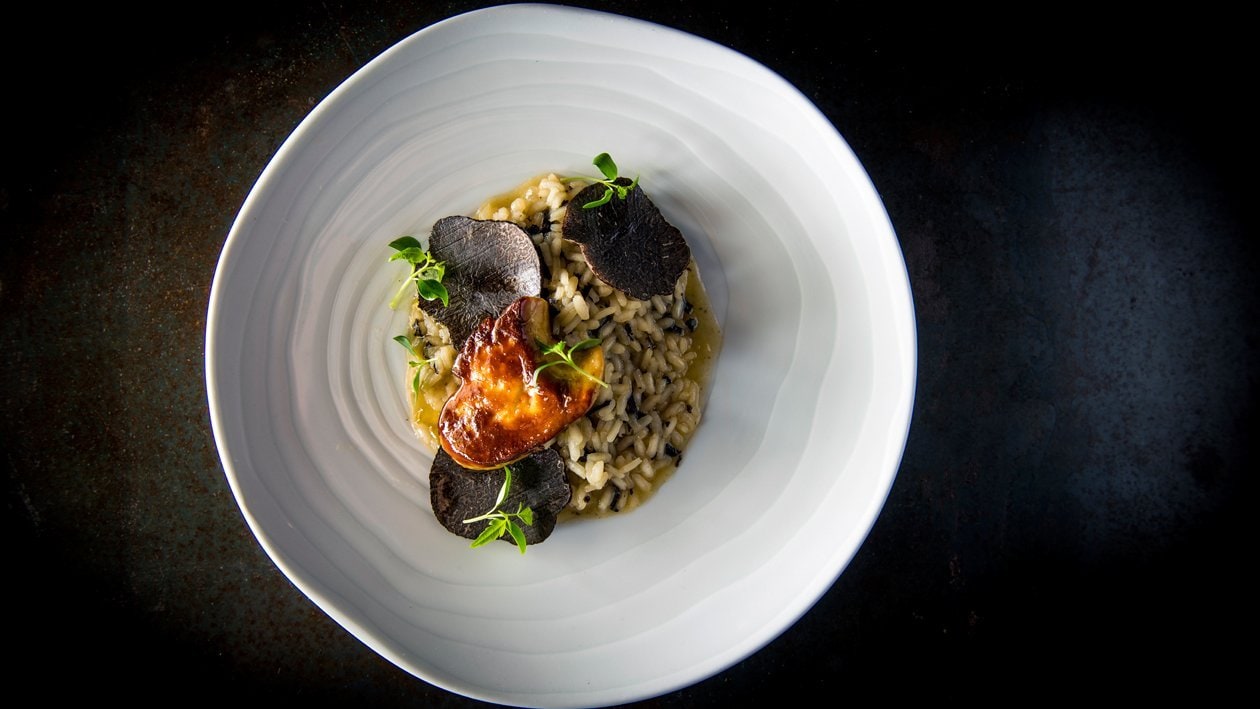 Risotto à la truffe et foie gras de canard landais poêlé – - Recette