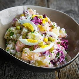 Rode biet- aardappelsalade