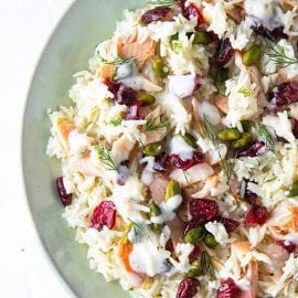 Salade met basmati, dille en yoghurt