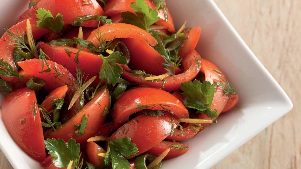 Salade de tomates marocaine – - Recette