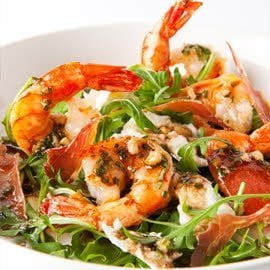 Salsa avec des scampis