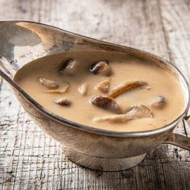 Saus van boschampignons