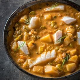 Aardappel-vissoep uit Rusland