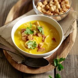 Wortelpureesoep met zuurkool