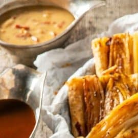 Tarte tatin van witloof en appelsien