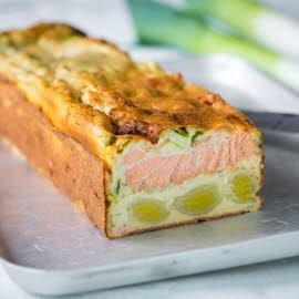 Terrine van zalm en prei