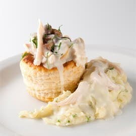 Vol-au-vent avec purée de pommes de terre