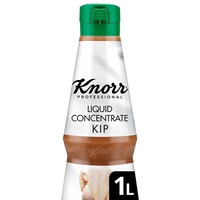 Knorr Professional Liquid Concentrate Kip 1L - "Elke druppel voegt de rijke smaak van kip toe." Ambroise Steinbach, La Mangeoire, Virton