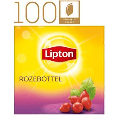 Lipton Feel Good Selection Rozebottel 100 theezakjes
