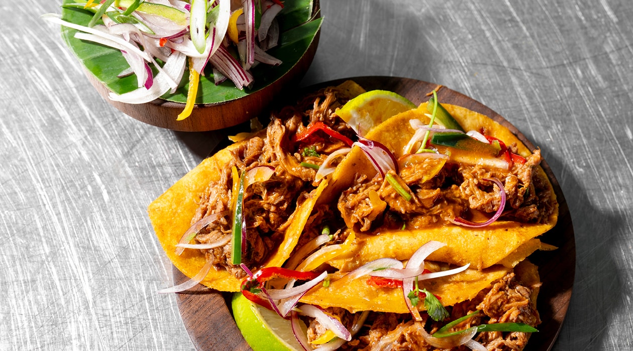 Mexicaanse taco's met traag gegaard rundvlees – - Recept 