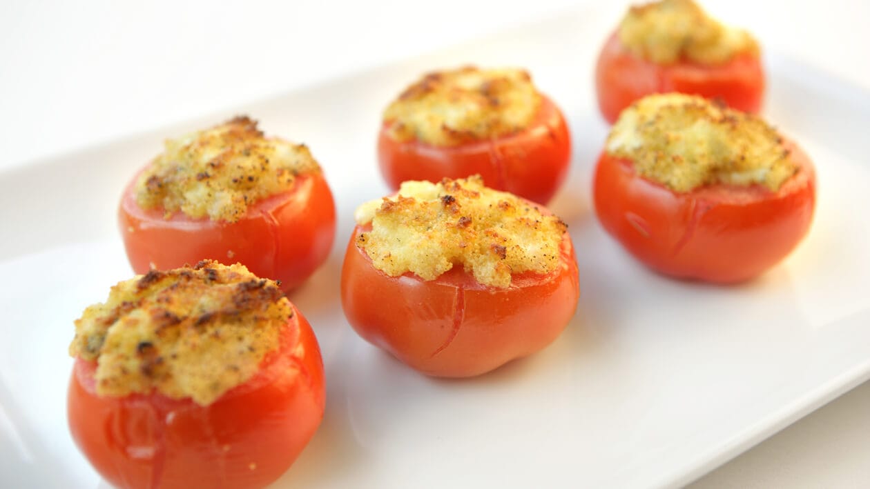 Tomaat in de oven met mozzarella en Provençaalse kruiden – - Recept 