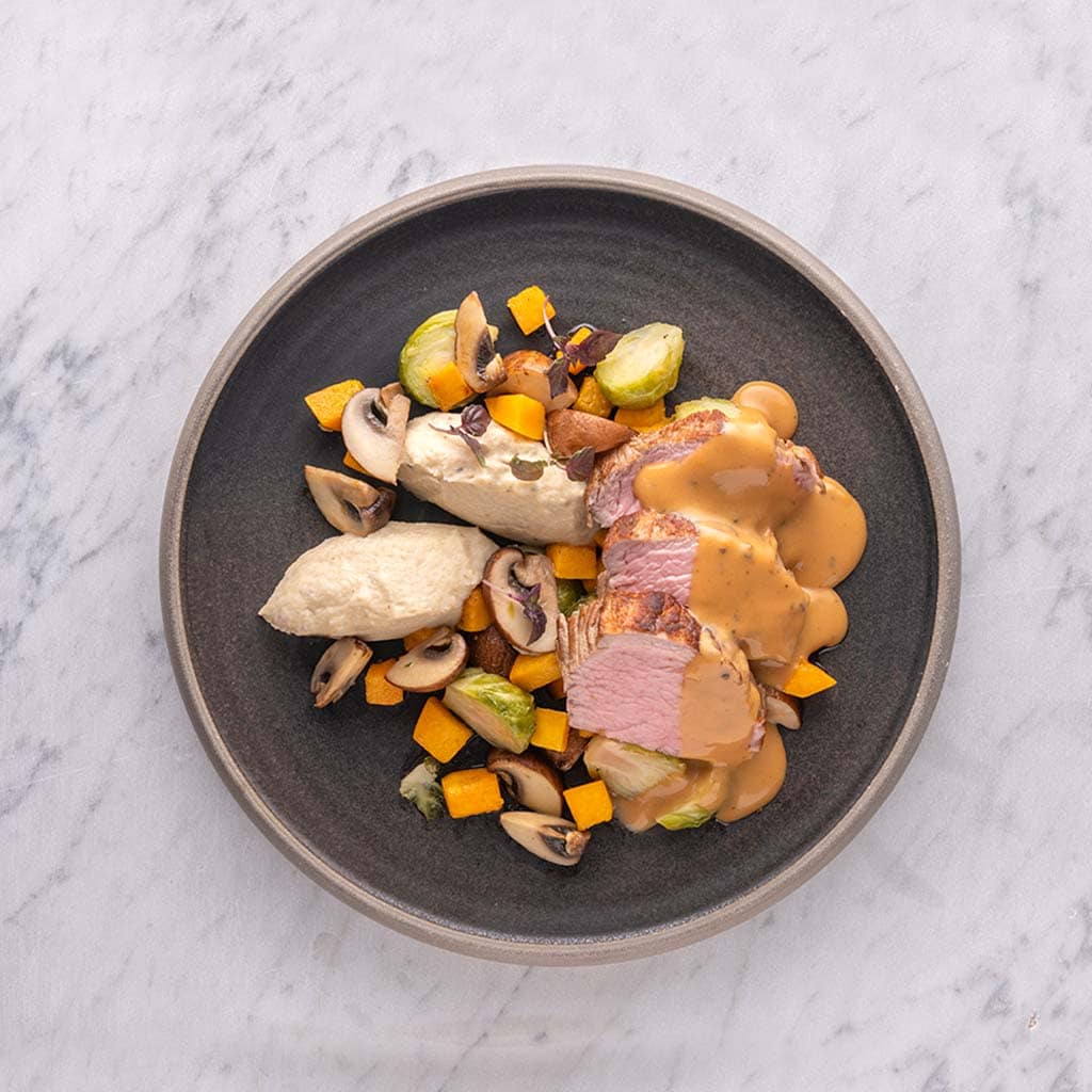 Purée de céleri-rave au poivre et au café