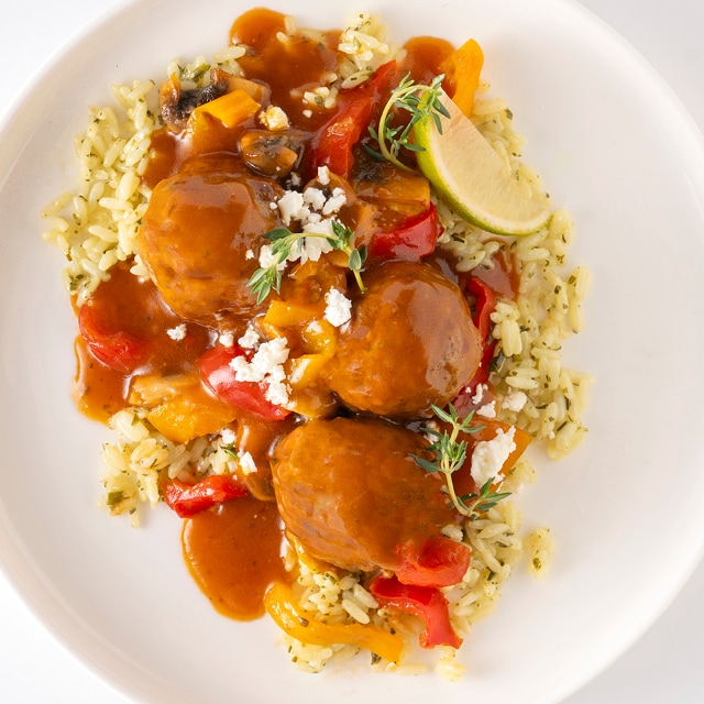 Zuiderse lamsgehaktballetjes met rijst