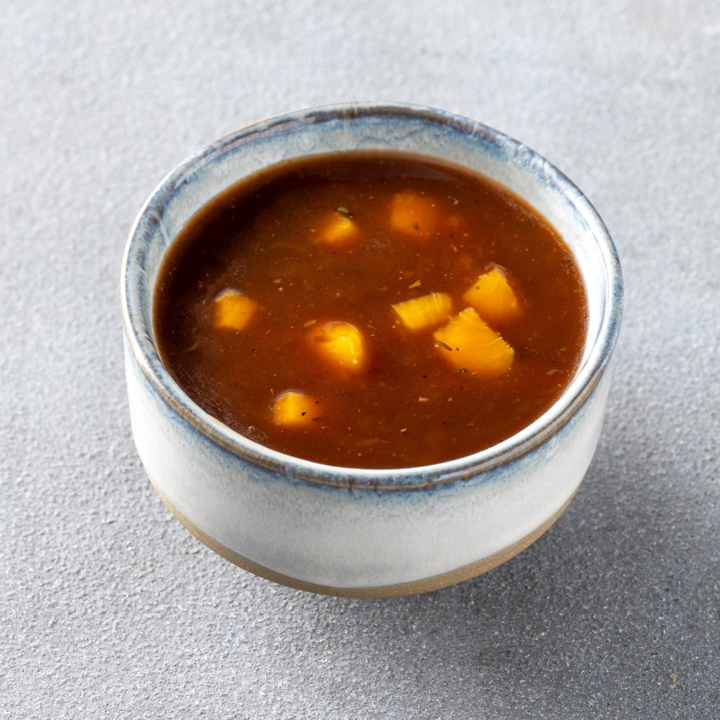 Sauce aux pêches au thym et au vin rouge