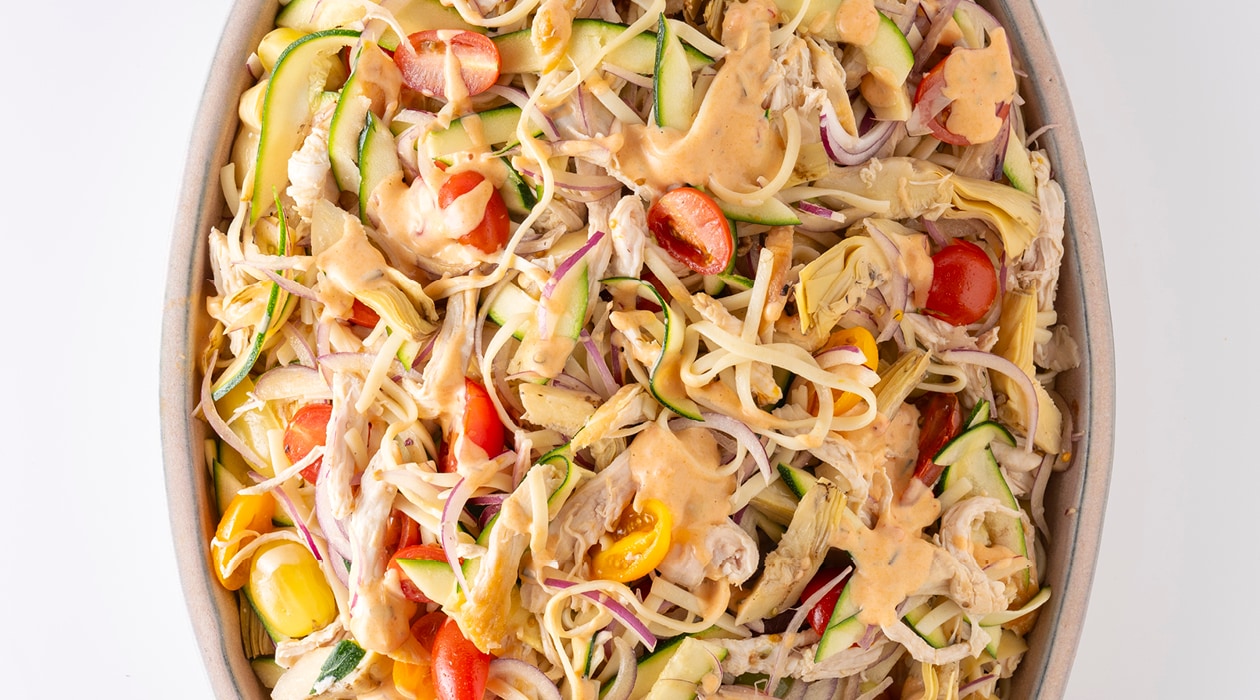 Salade de nouilles mie asiatique au poulet et Thousand Island Dressing – - Recette