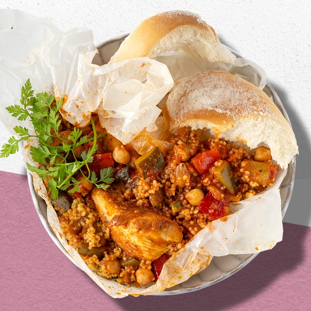 Papillotes de poulet au taboulé