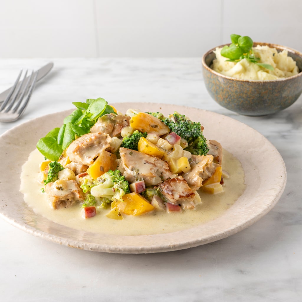 ‘Jenevert ni’-stoofpotje met The Vegetarian Butcher™ NoChicken Chunks