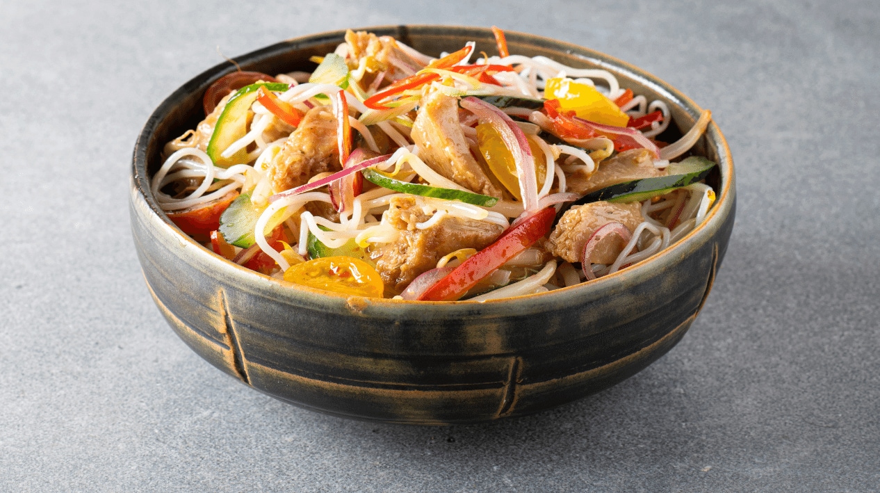 Thai NoChicken Noodle Salad – - Recept 