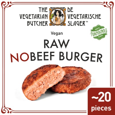 The Vegetarian Butcher Raw NOBeef Burger 2.26 kg - The Vegetarian Butcher Raw NoBeef Burger est le substitut de viande parfait pour un hamburger.