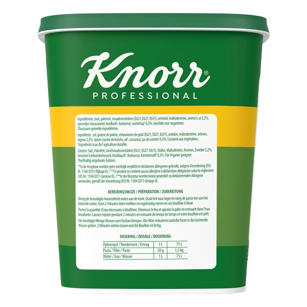 Knorr Professional Groentebouillon Pasta 1.5 kg - 