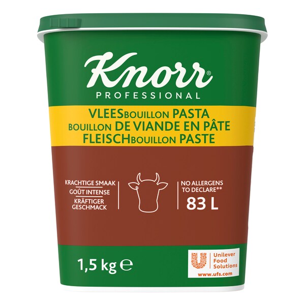 Knorr Professional Vleesbouillon Pasta 1.5 kg - Ontdek Knorr 1-2-3 Vleesbouillon in pasta, voor een krachtige smaak