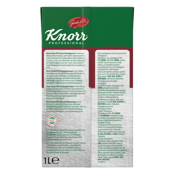 Knorr Professional Garde d'Or Champignonsaus (met garnituur) Vloeibaar 1 L - 