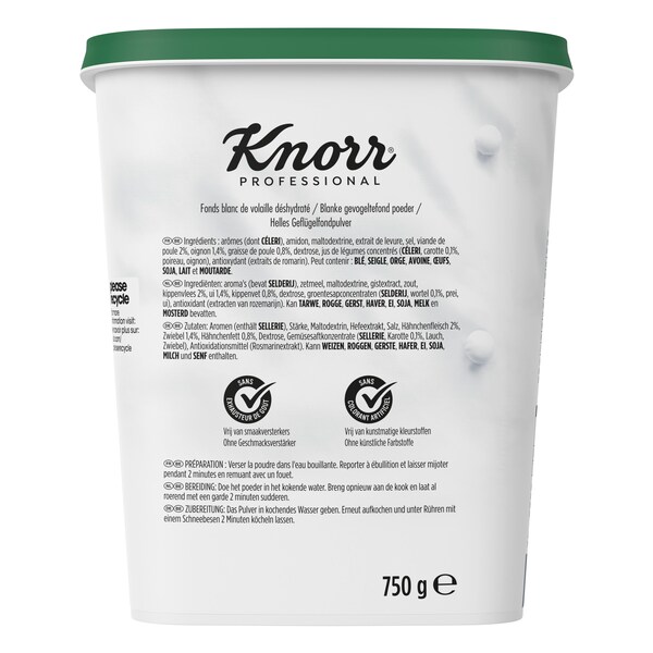 Knorr Professional Blanke Gevogeltefond 750 g - 