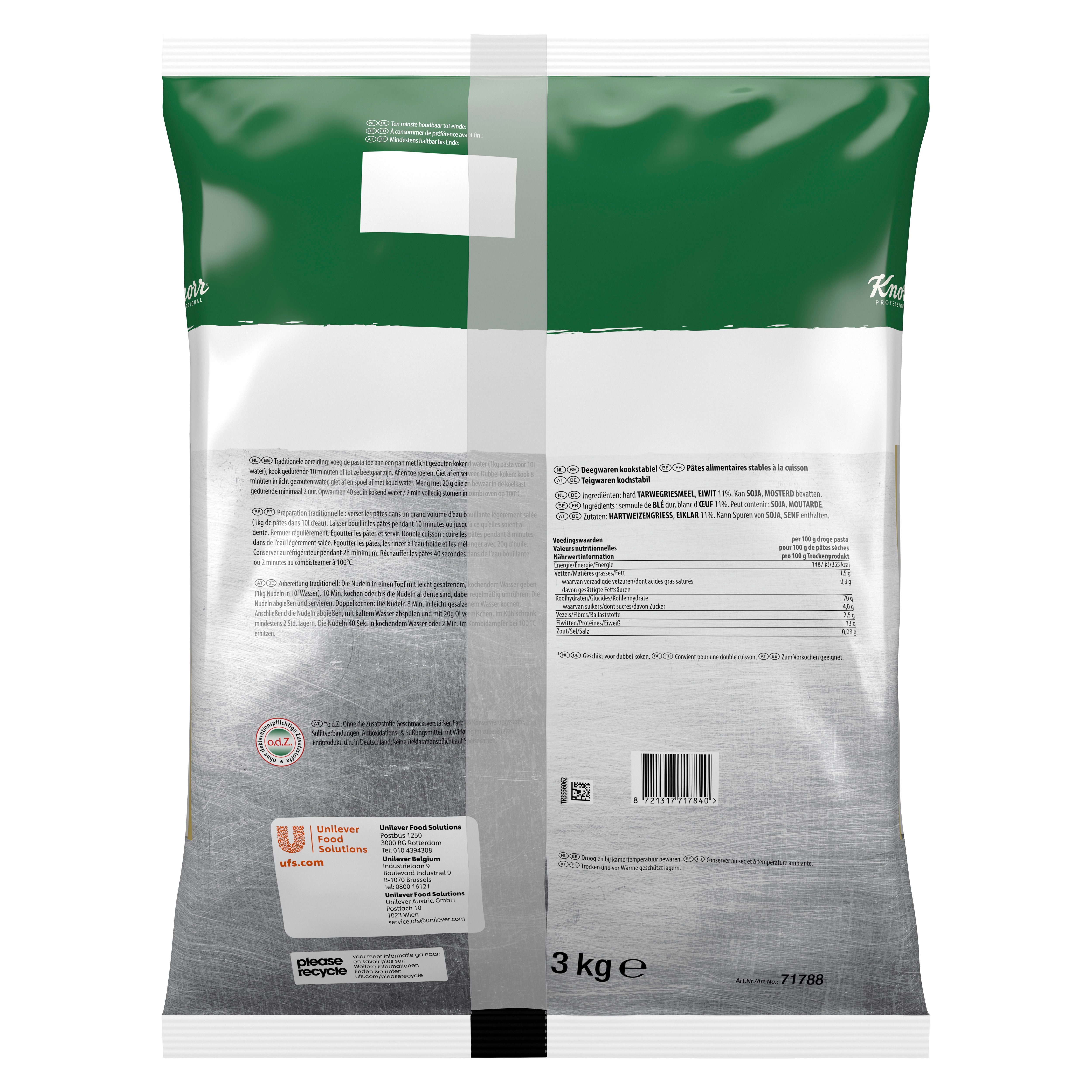 Knorr Professional Fusilli kookstabiel Deegwaren 3 kg - 