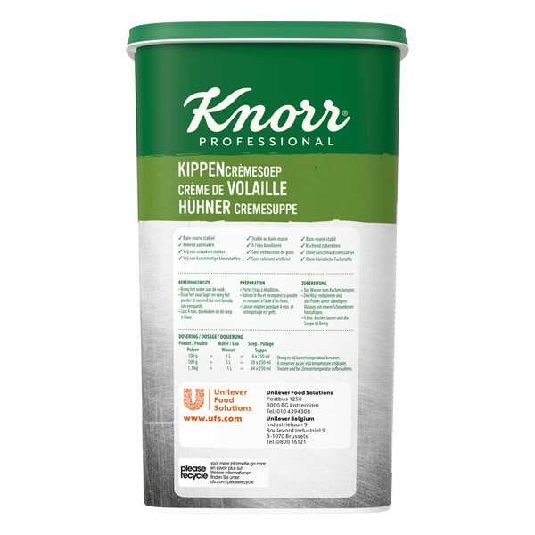 Knorr Professional Kippencrèmesoep Poeder 1.1 kg - 
