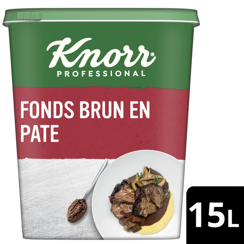 Knorr Professional Fonds de Cuisine Bruine Fond Pasta 1 kg - "Voor mijn stoofvlees kies ik de N°1 van de fonds in professionele keukens.” Serge Lambilliotte, La brasserie RN, Louvain-la-Neuve