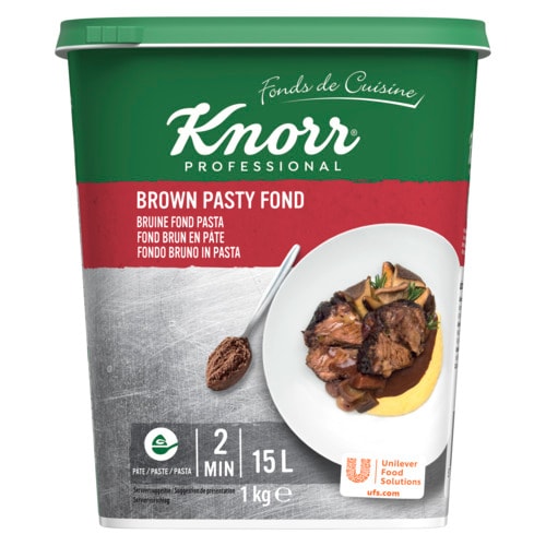 Knorr Professional Fonds de Cuisine Bruine Fond Pasta 1 kg - "Voor mijn stoofvlees kies ik de N°1 van de fonds in professionele keukens.” Serge Lambilliotte, La brasserie RN, Louvain-la-Neuve