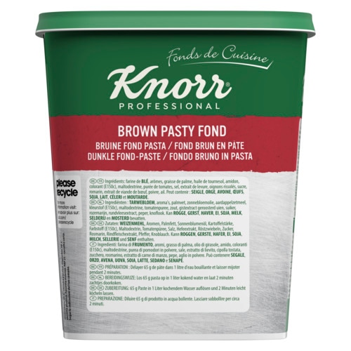 Knorr Professional Fonds de Cuisine Bruine Fond Pasta 1 kg - "Voor mijn stoofvlees kies ik de N°1 van de fonds in professionele keukens.” Serge Lambilliotte, La brasserie RN, Louvain-la-Neuve