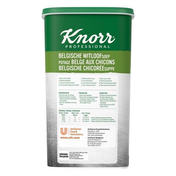 Knorr Professional Belgische witloofsoep Poeder 1.1 kg​ - 