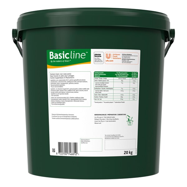 Basicline Donkere basis voor soep Pasta 20 kg - 
