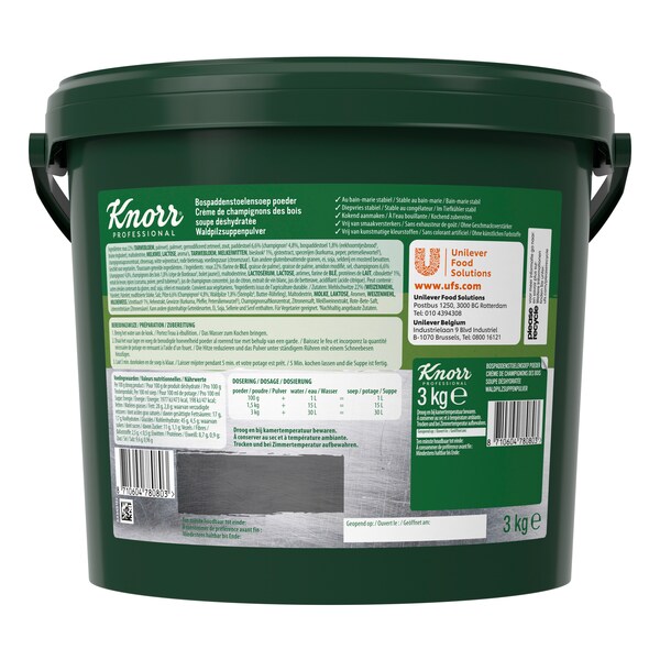 Knorr Professional Bospaddenstoelen Crèmesoep Poeder 3 kg​ - 